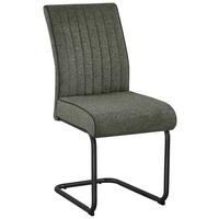 KRZESŁO NA PŁOZIE GIORGIA - zielony/czarny, Modern, metal/tkanina (58/86/45cm) - Mömax