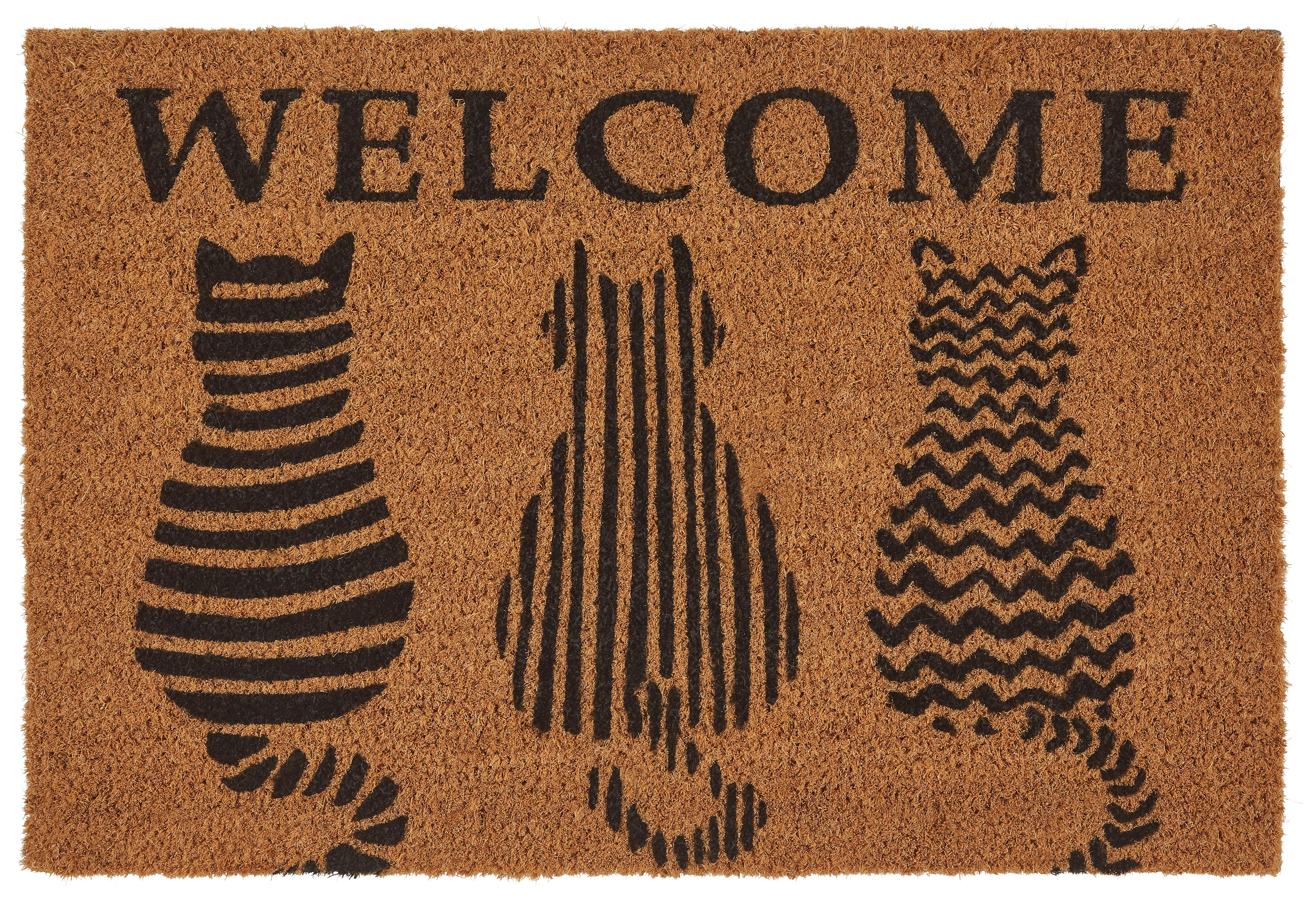 DÖRRMATTA WELCOME CATS - brun, Basics, textil (40/60cm) - Mömax