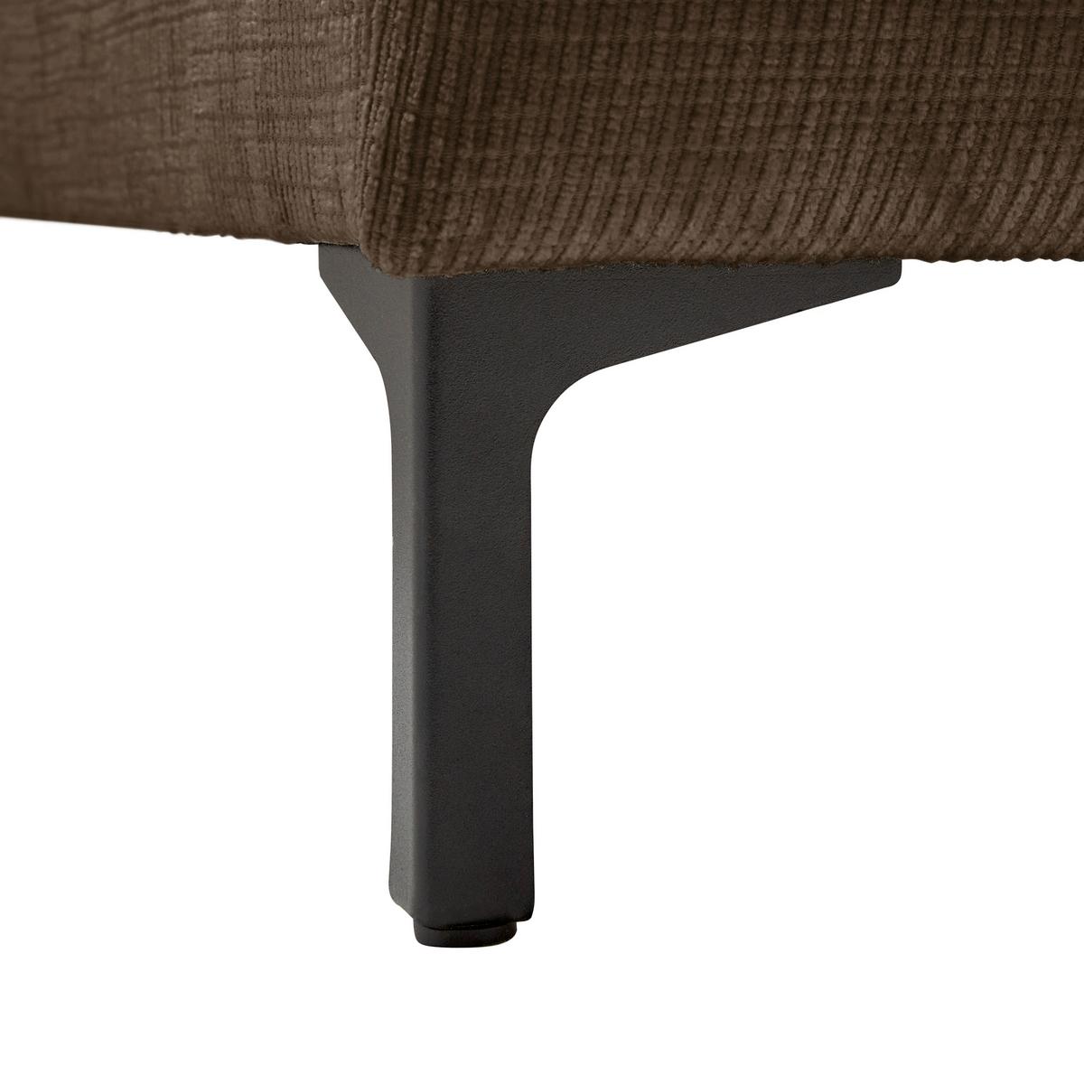 Ecksofa Integra Fango - Fango/Schwarz, Textil/Metall (294/81-93/170cm) - Mömax