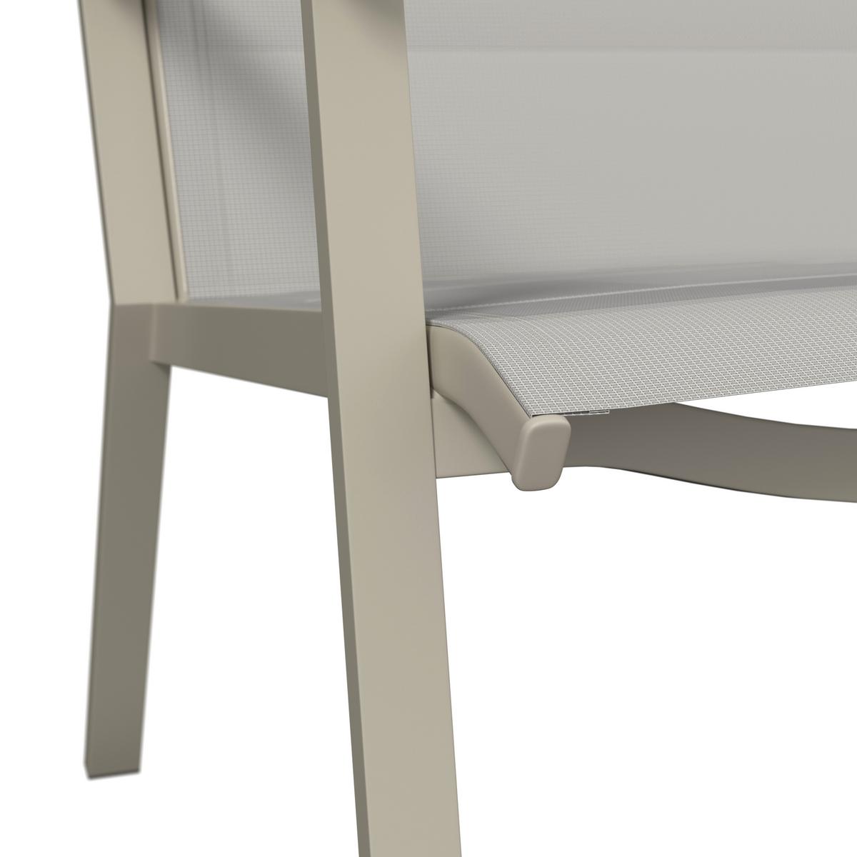 Gartenset Bianco Beige/Teakfarben 4-teilig - Beige/Teakfarben, Basics, Glas/Kunststoff (71/118/77cm) - Mömax