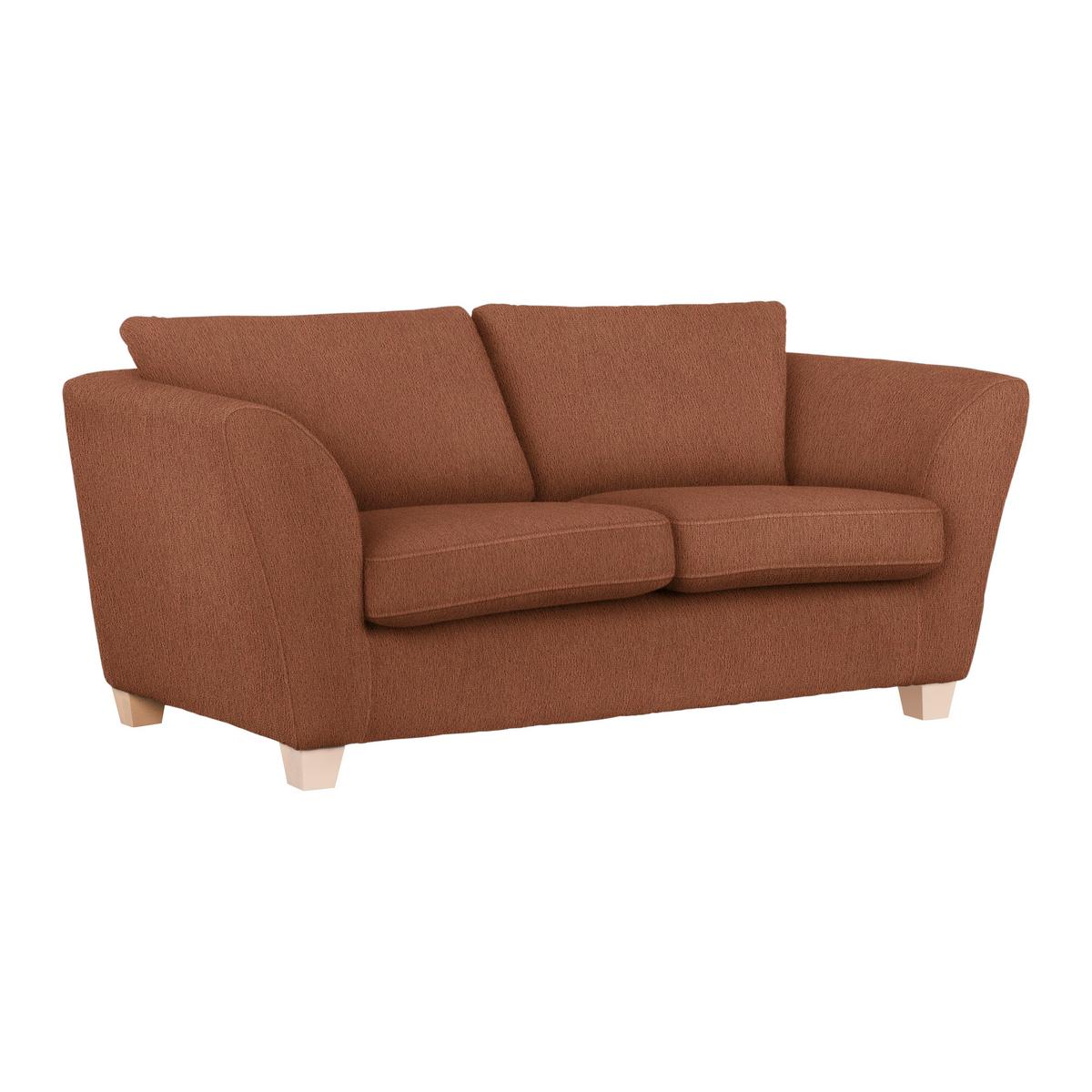 2-Sitzer-Sofa Devado Kupferfarben - Naturfarben/Kupferfarben, Holz/Textil (190/70-85/95cm) - Mömax
