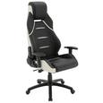 Chefsessel Rossi in Schwarz/Weiß - Schwarz/Weiß, MODERN, Kunststoff/Textil (67/126/134/72cm) - PREMIUM LIVING