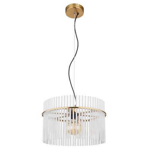 Hängeleuchte Gorley Goldfarben max. 60 Watt - Goldfarben, Basics, Glas/Metall (40/150cm) - Globo