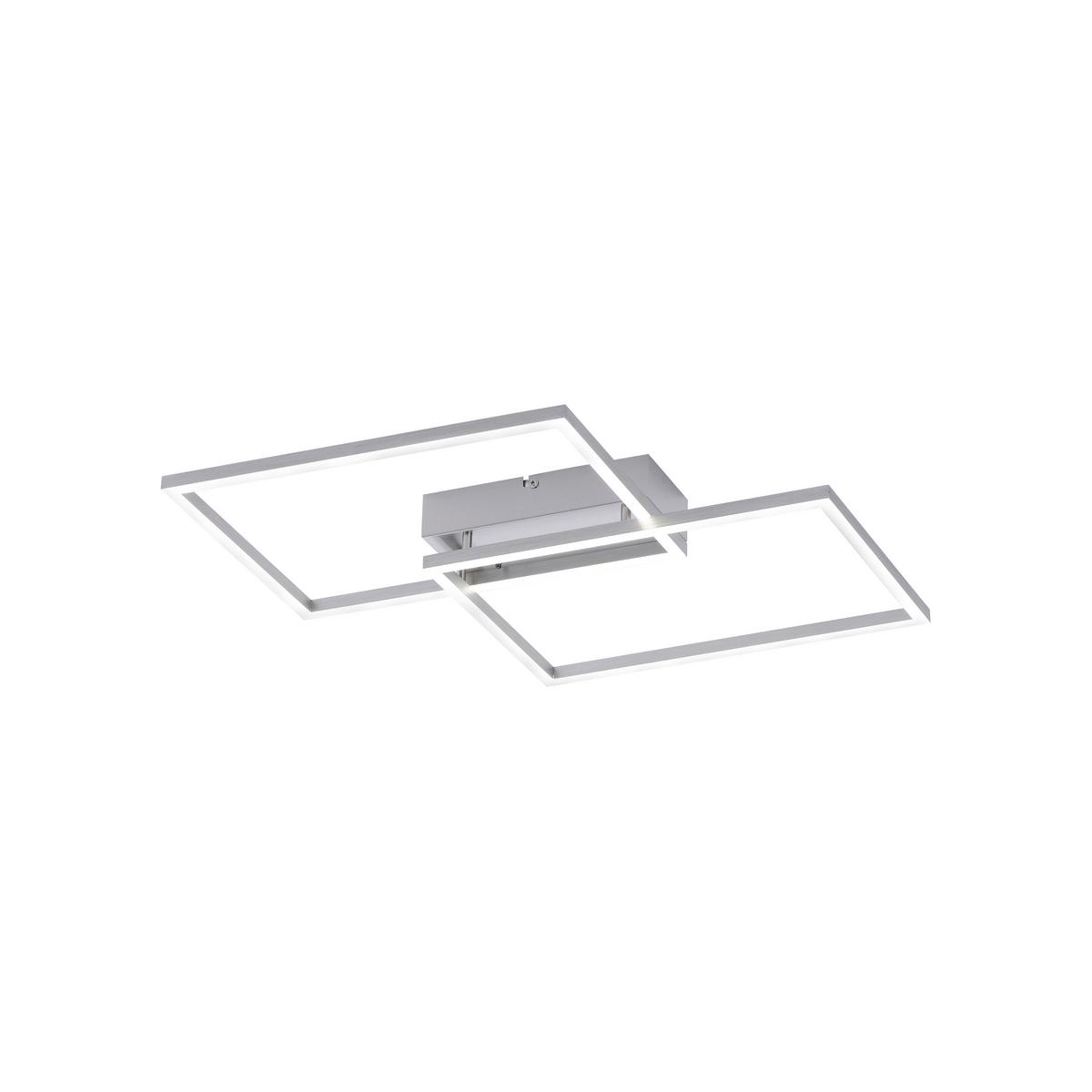 LED-Deckenleuchte Iven max. 35 Watt - Nickelfarben, Design, Kunststoff/Metall (50,4/42/7cm)