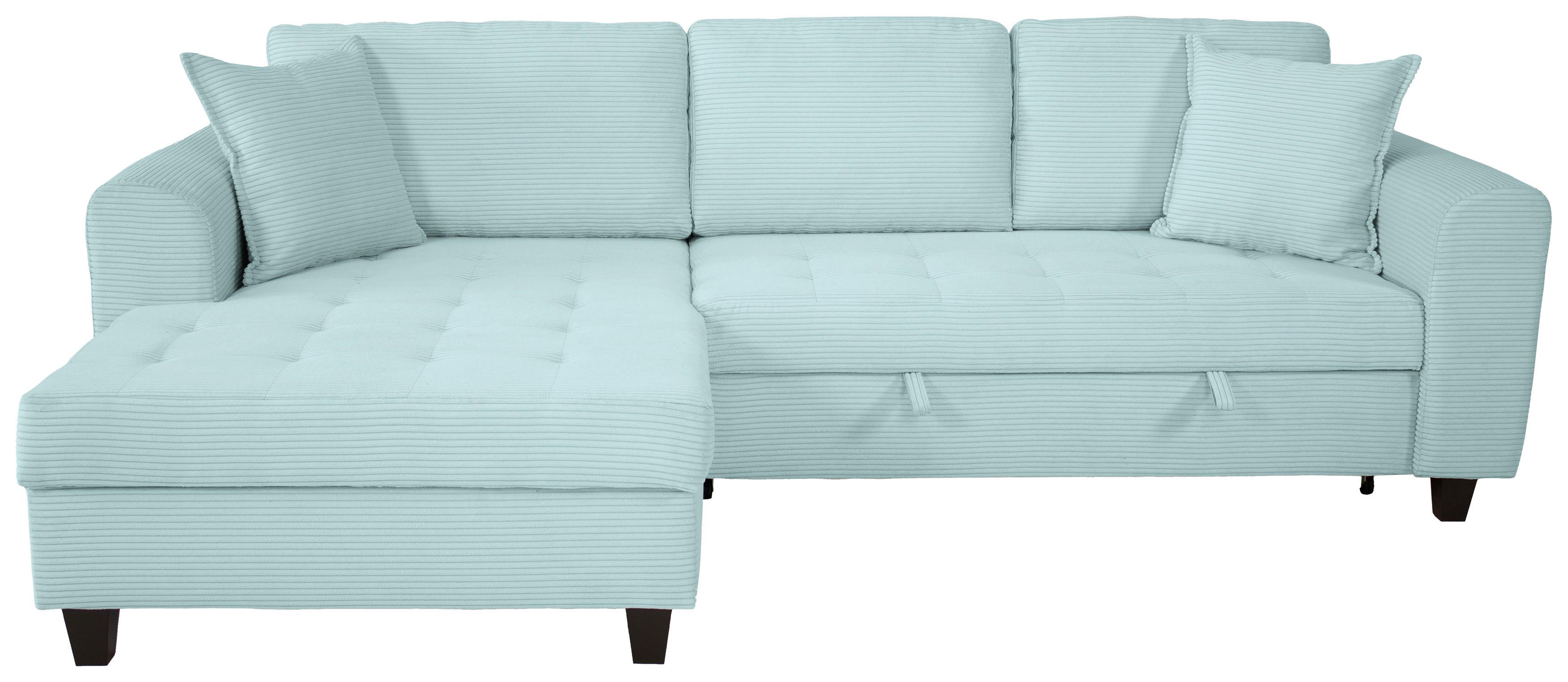Ugaona Garnitura Moritz - sivozelena, Trendi, tekstil (155/265cm) - Modern Living