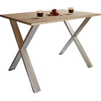 Jedilna Miza Xona, Hrast, Srebrna - srebrne barve/hrast sonoma, Basics, kovina/leseni material (140/50/76cm) - MID.YOU