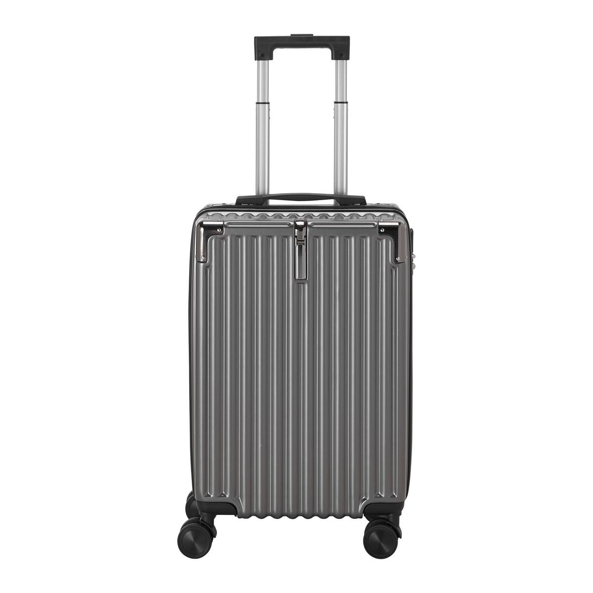 Reisekofferset Palermo Dunkelgrau, 3-tlg. - Dunkelgrau, KONVENTIONELL, Kunststoff - Mömax