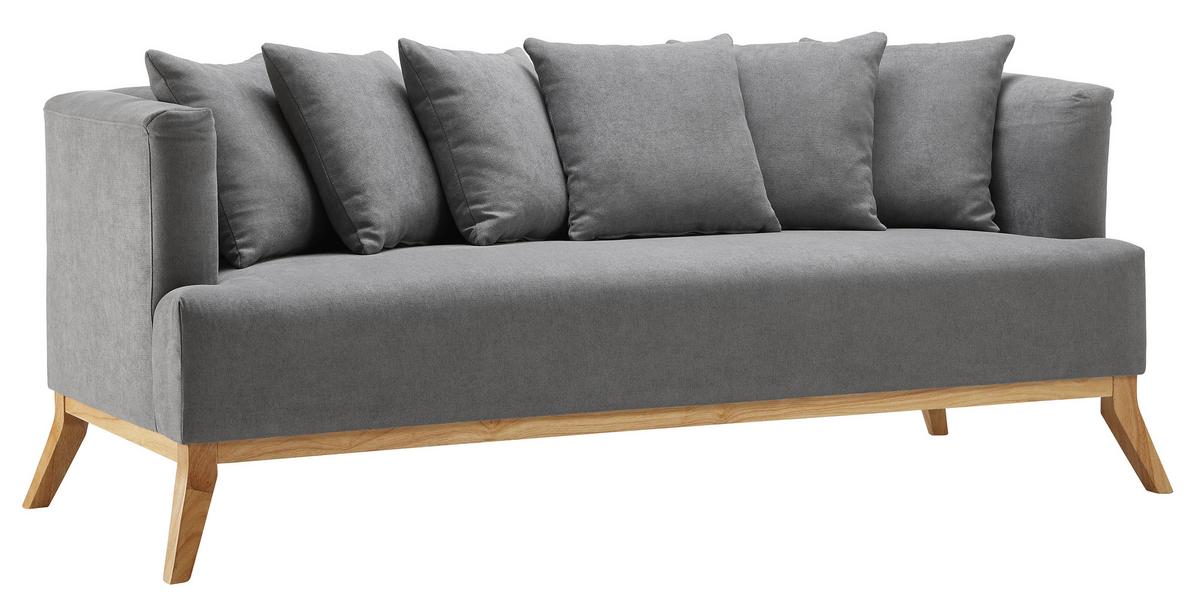 Mega Sofa Mina - siva, Moderno, tekstil/drvo (190/78/81cm) - Bessagi Home