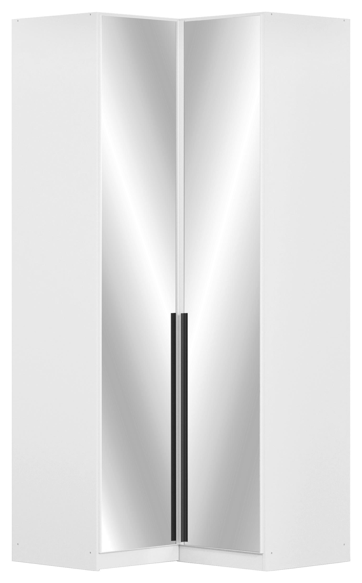 Kutni Ormar Za Odjeću Alabama - bijela/siva, Moderno, staklo/drvni materijal (100/229/102cm) - Modern Living