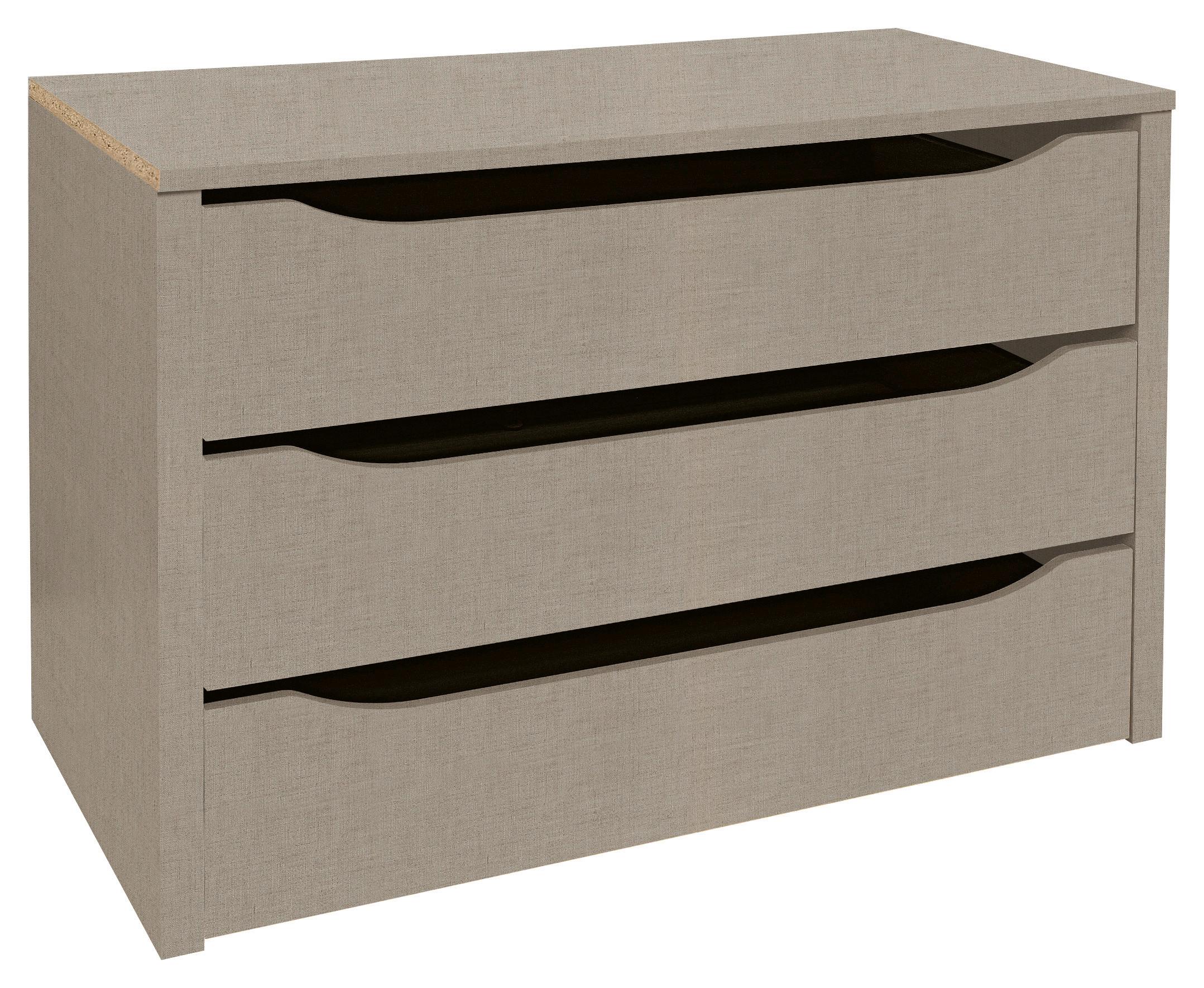 WKŁAD Z SZUFLADAMI DODATKI - szary, materiał drewnopochodny (88/57/45cm) - Carryhome