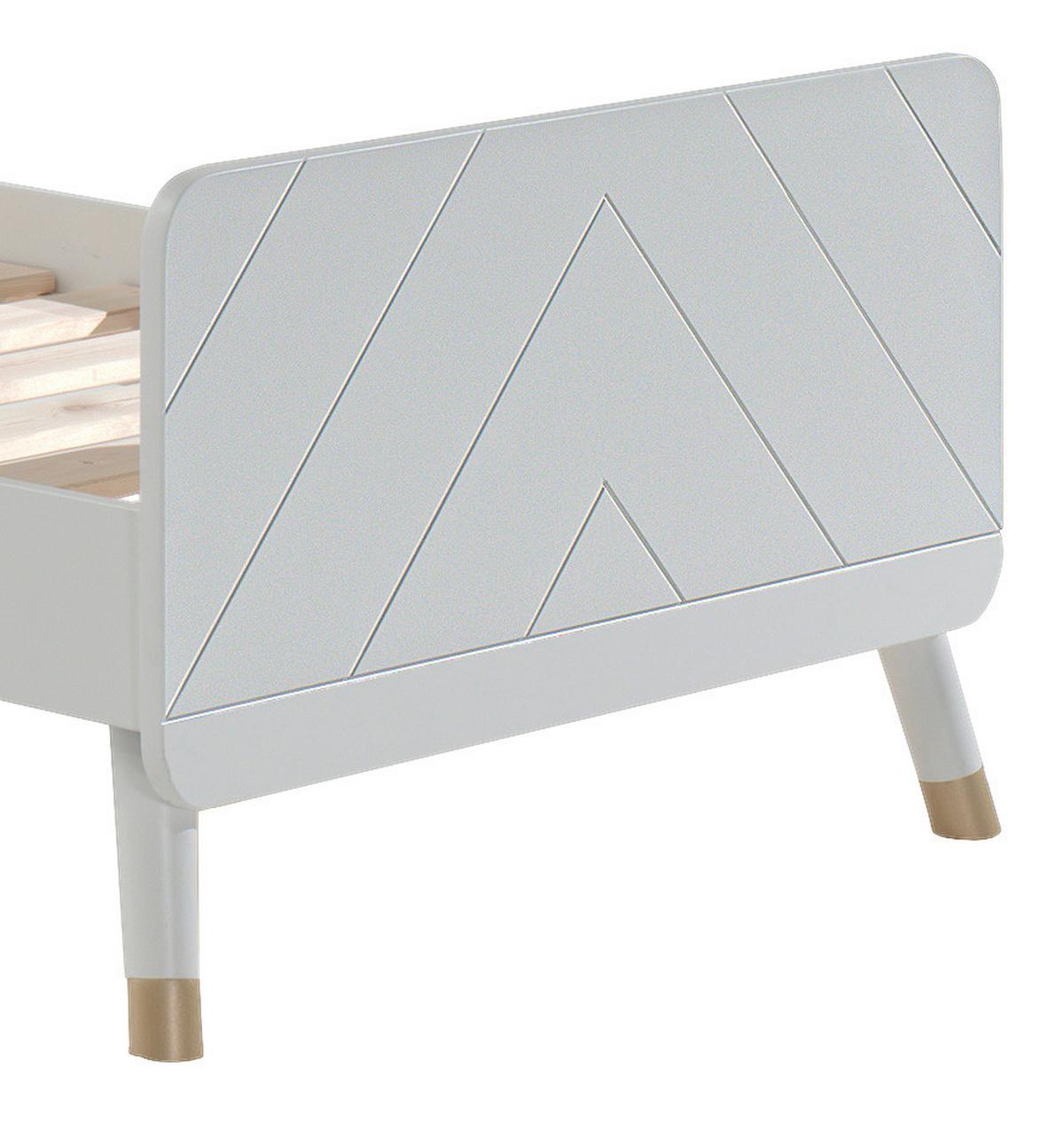 Bett Billy ca. 90x200 cm Satin Weiß - Weiß, KONVENTIONELL, Holzwerkstoff (90/200cm) - MID.YOU