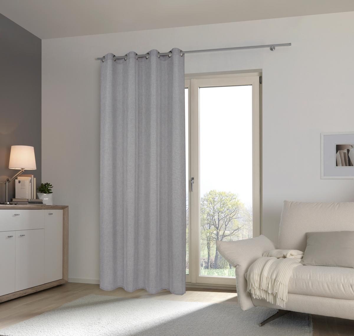 ZASŁONA NA PRZELOTKACH RIOSTA - antracytowy, Basics, tkanina (140/245cm) - Esposa