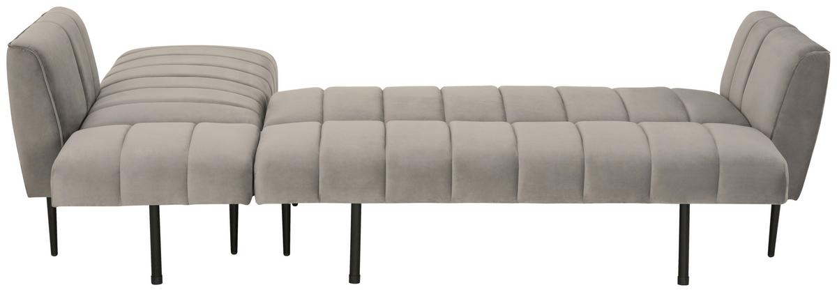NAROŻNIK TIMMY - czarny/szary, Modern, metal/tkanina (253/87/169cm) - P & B