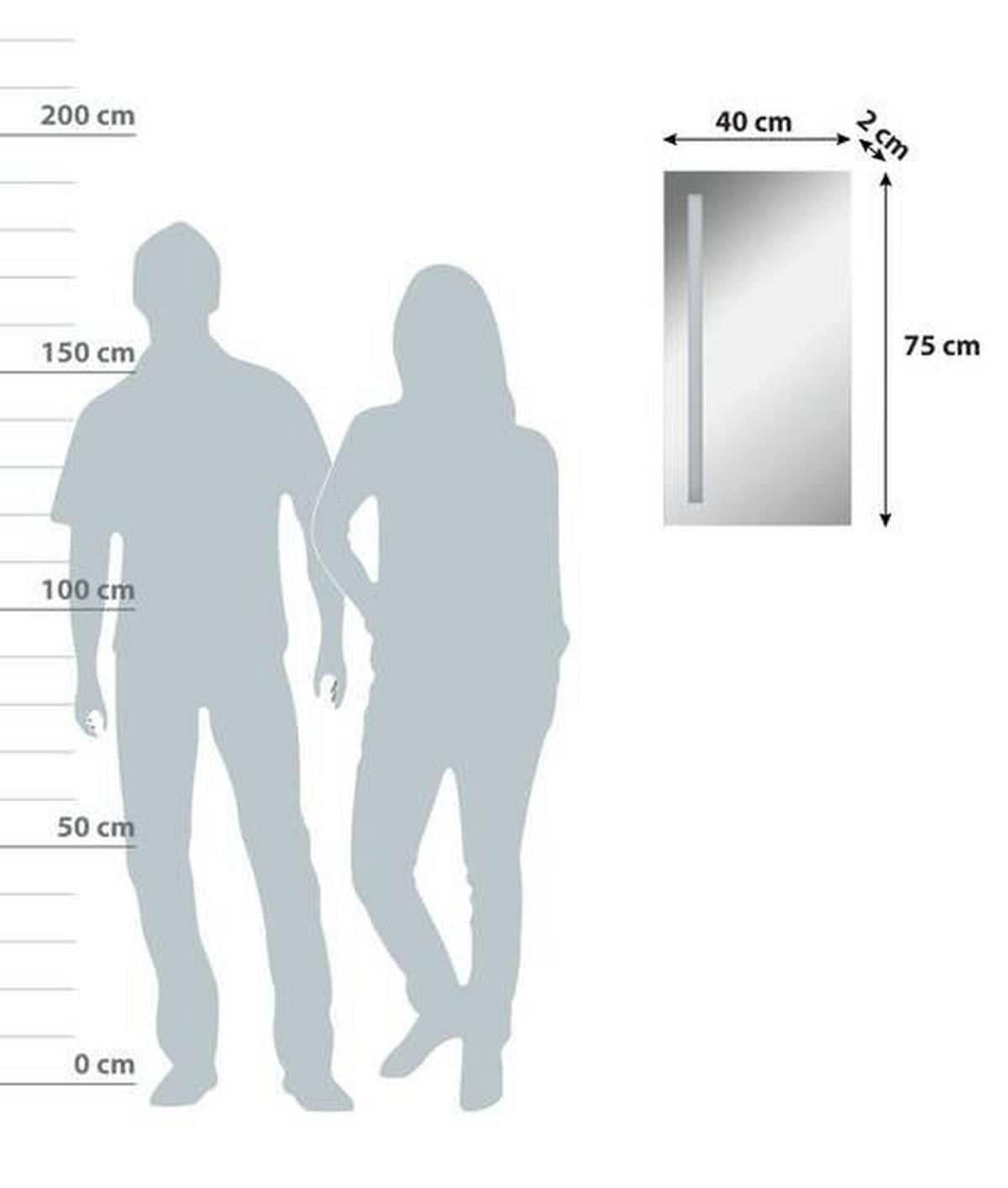 Wandspiegel "Linear" , verspiegelt - Basics, Glas (40/75/2cm) - MID.YOU