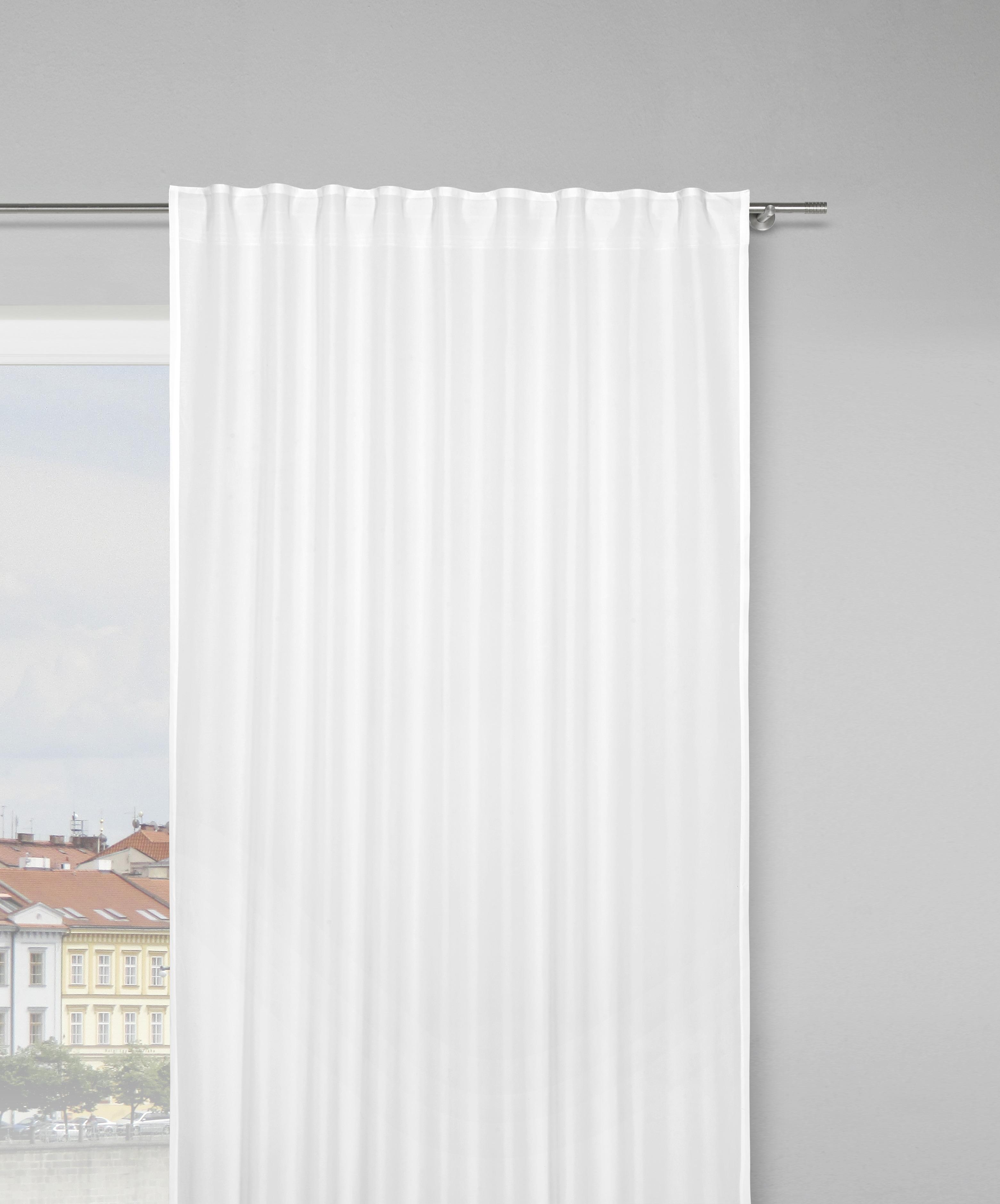 Zavjesa S Omčama Outdoor 300cm -Jub- - bijela, Modern, tekstil (140/300cm) - Modern Living