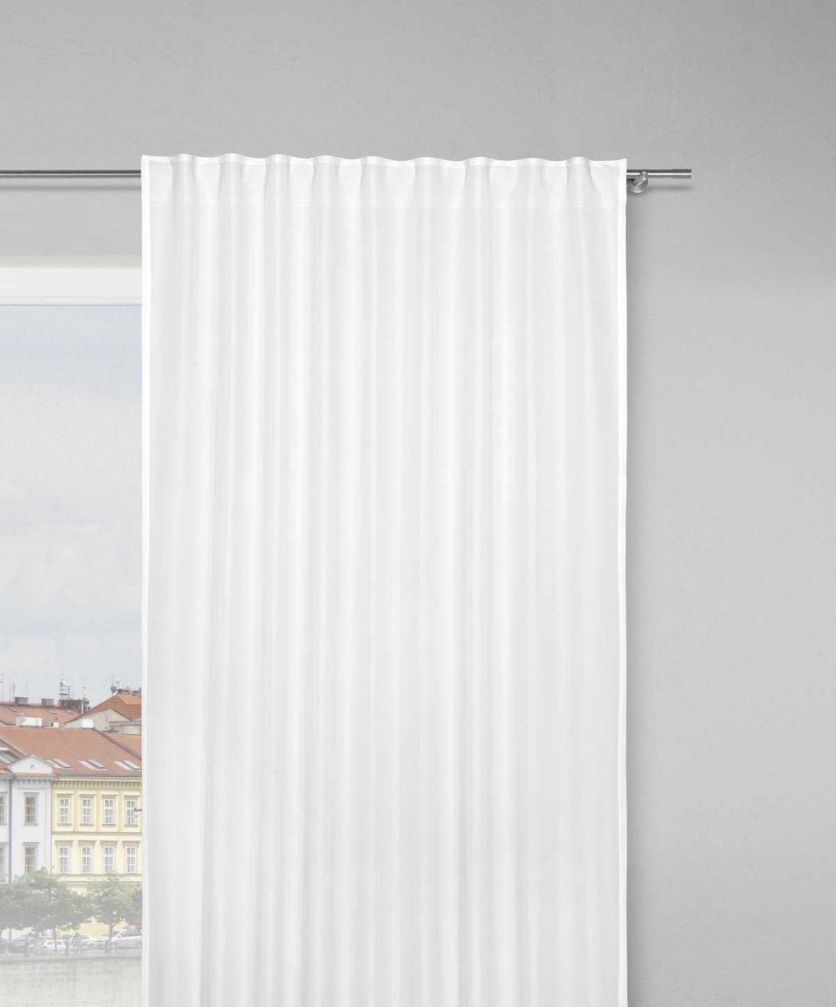 Füles Függöny Outdoor 140/300cm - fehér, Modern, textil (140/300cm) - Modern Living
