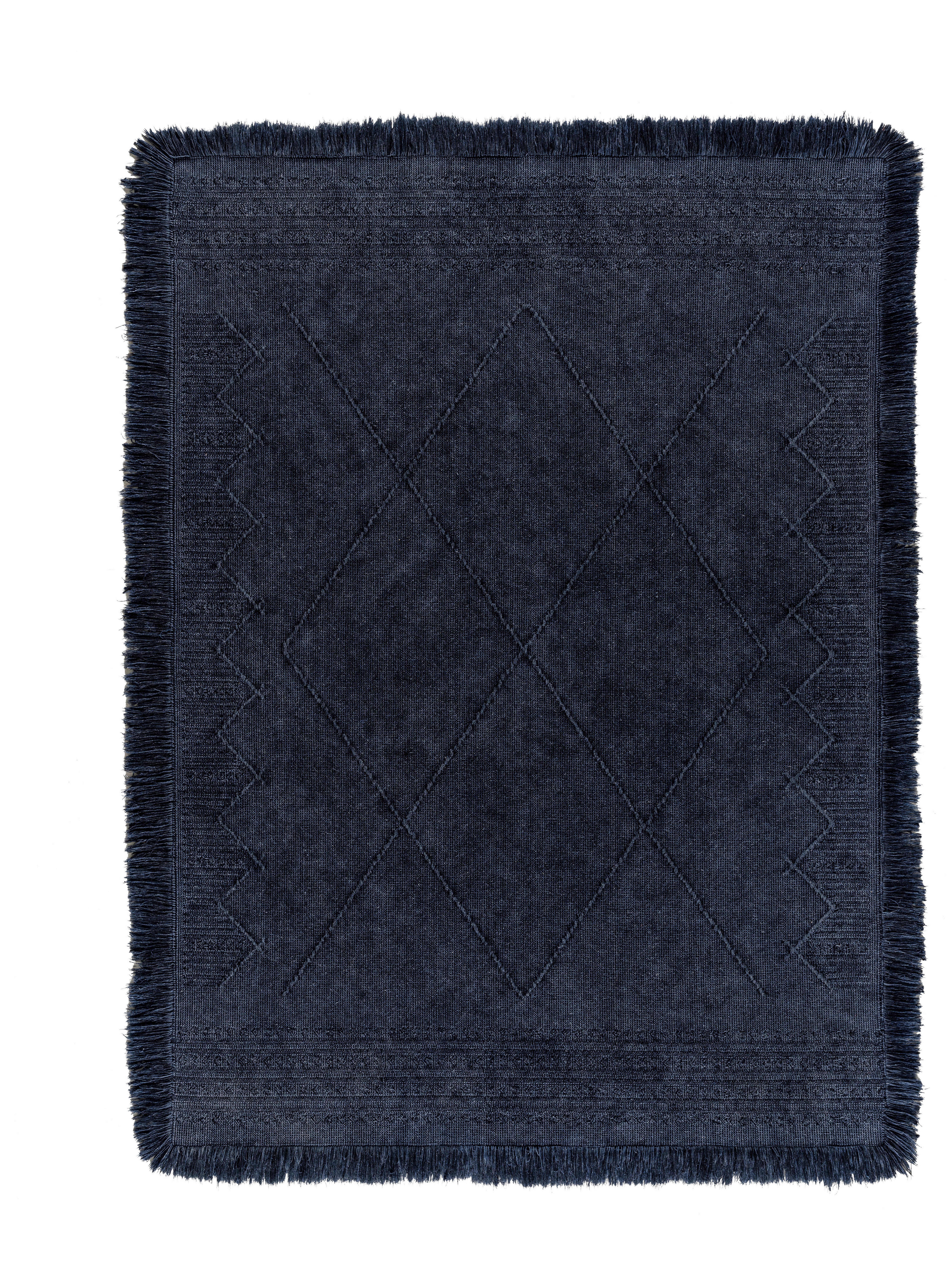 Ručno Tkani Tepih Monaco 1 - tamno plava, tekstil (80/150cm) - Modern Living