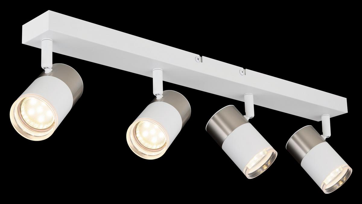 Strahler Brisbon Schwarz max. 25 Watt - Dunkelgrau/Schwarz, Design, Kunststoff/Metall (56/6/12cm) - Globo