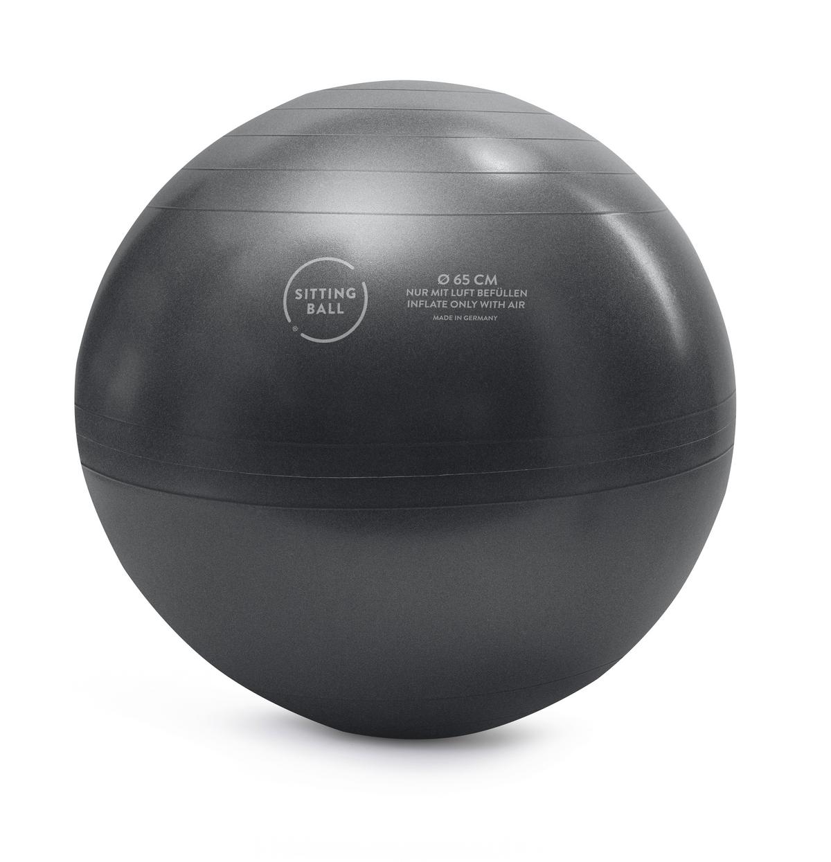 PIŁKA DO SIEDZENIA SITTING BALL SAMT UNI - szary, Basics, tkanina (65cm)