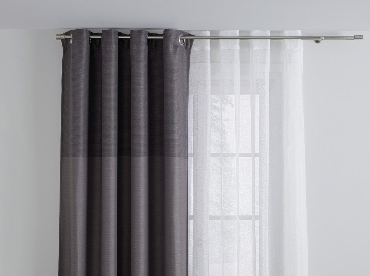 Ösenvorhang Lars in Grau ca. 140x245cm, 2 Stück - Grau, Modern, Textil (140/245cm) - Modern Living