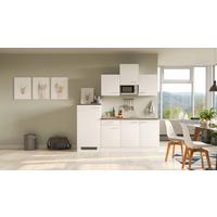 Kuhinjski Blok Lucca, Bela - bela/barve aluminija, Moderno, umetna masa/leseni material (210cm) - FlexWell