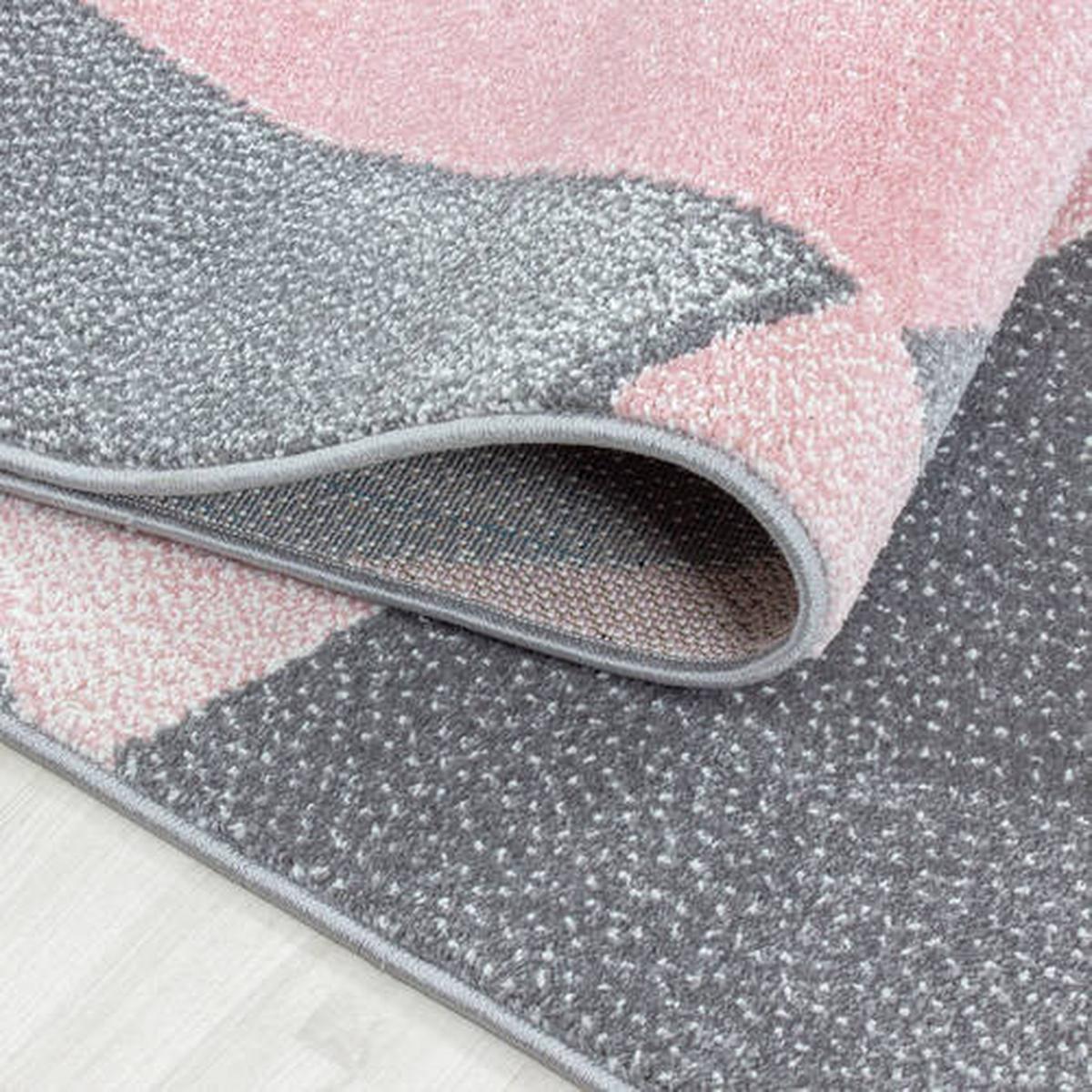 Webteppich Beta Pink ca. 140x200cm - Pink, Basics, Textil (140/200cm) - Novel
