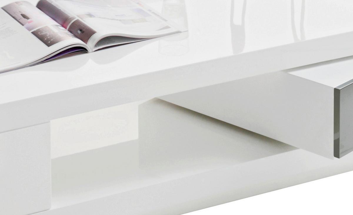 STOLIK KAWOWY CHICAGO - biały, Modern, materiał drewnopochodny (120/36/60cm)