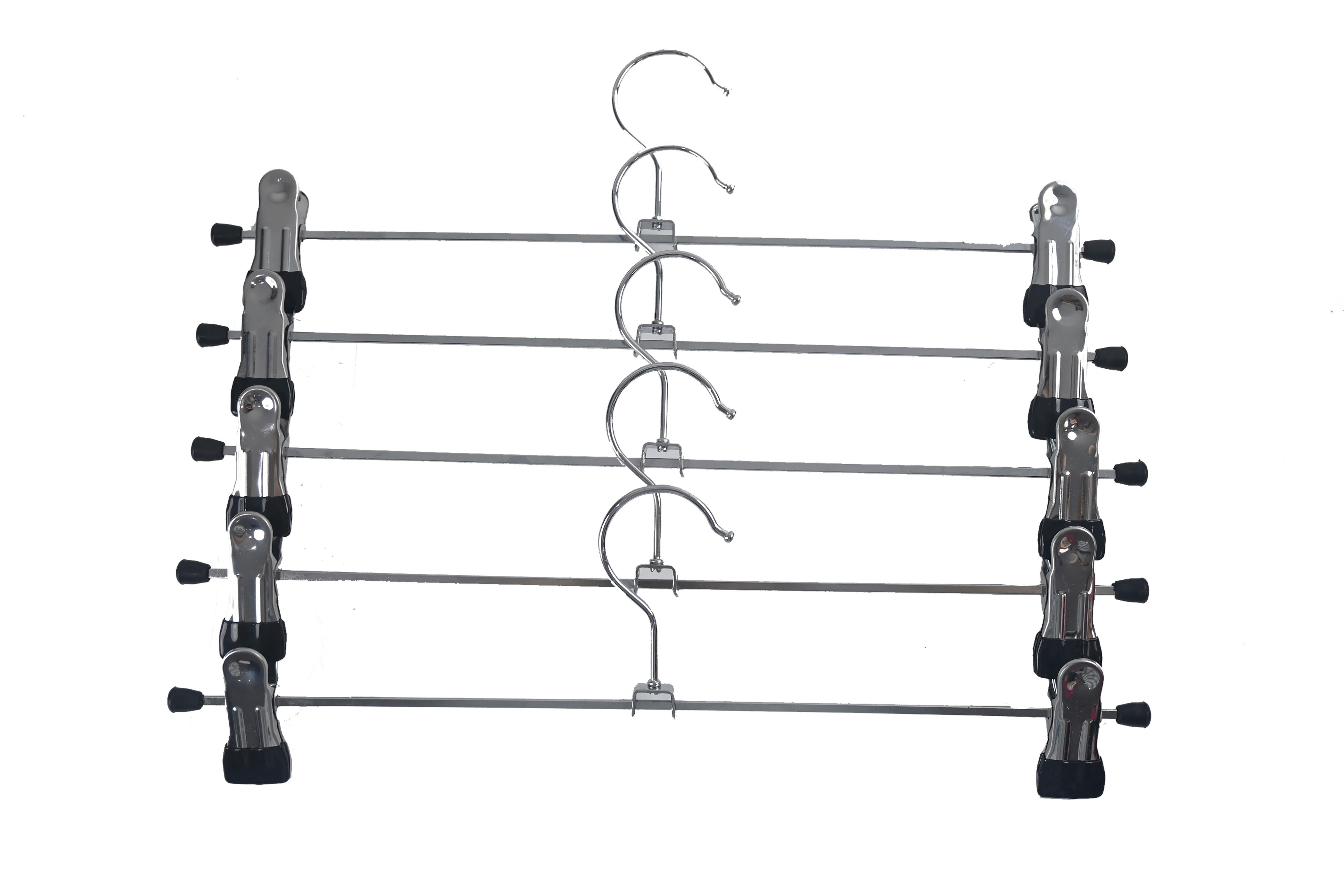 Hosenbügel Tom Silberfarben, 5er Set - Silberfarben, KONVENTIONELL, Kunststoff/Metall (35/11cm) - Mömax