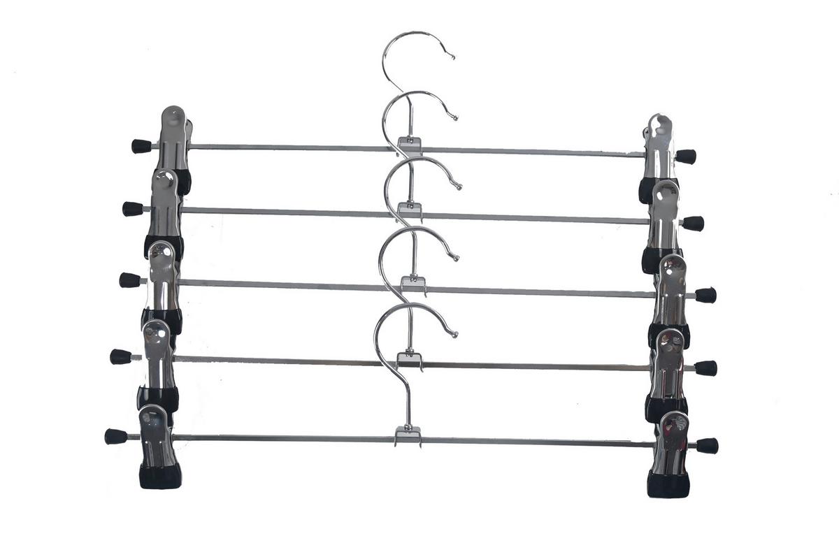 Vješalica Za Hlače Tom 5/1 - srebrne boje, Konvencionalno, metal/plastika (35/11cm) - Mömax