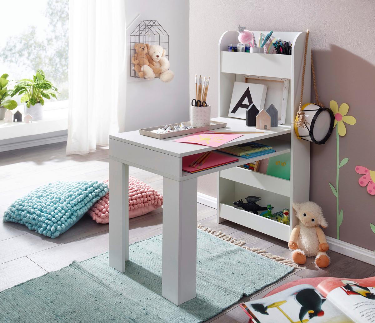 Mladinska Pisalna Miza Wl6.388 - bela, Moderno, leseni material (90/50/110cm) - MID.YOU
