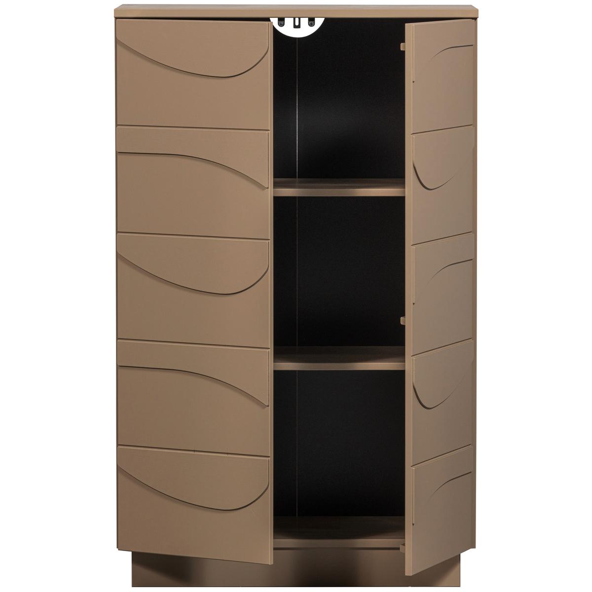 Highboard Teo, Schlammfarben B: 72 cm - Schlammfarben, Design, Holz (72/116/35cm) - Livetastic