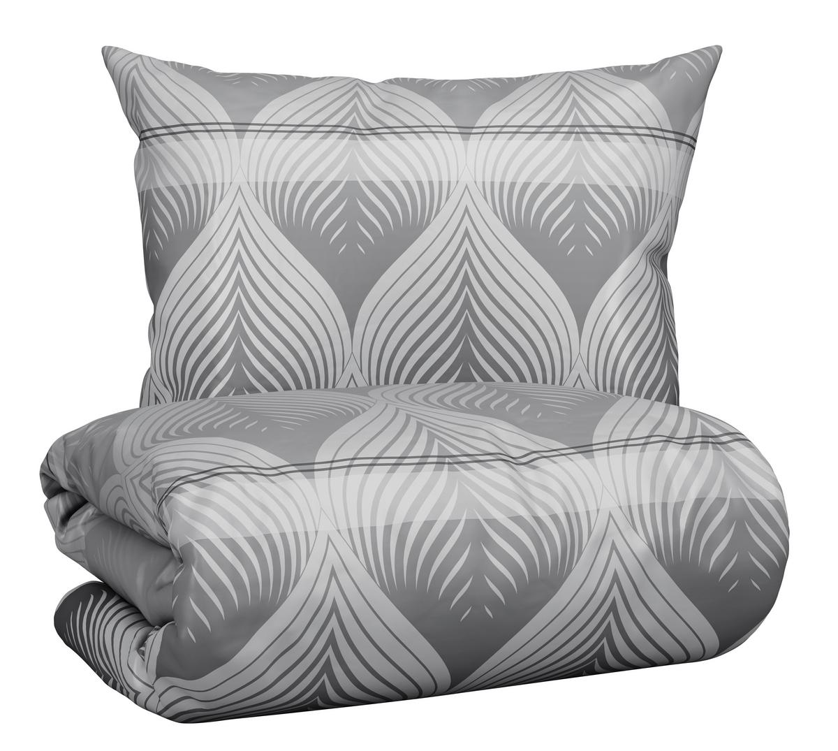 Ágyneműhuzat-garnitúra Domps - szürke, Modern, textil (140/200cm) - Modern Living
