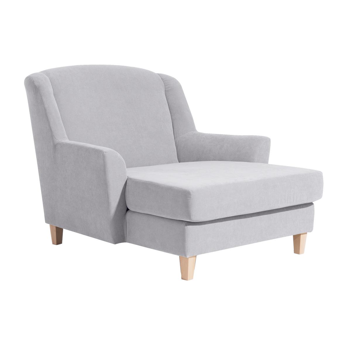 XXL-SESSEL JUDITH - Silberfarben/Naturfarben, MODERN, Holz/Holzwerkstoff (136/107/142cm) - Max Winzer