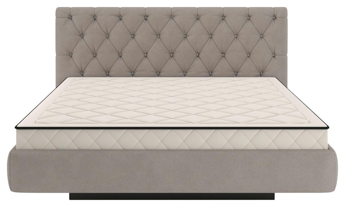 Polsterbett Pedro D Beige ca. 140x200cm - Beige/Schwarz, MODERN, Holz/Holzwerkstoff (140/200cm) - Mömax