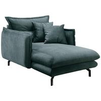 Relaxsessel Lava Hellblau Velours - Schwarz/Hellblau, MODERN, Textil/Metall (111/101/167cm) - Livetastic