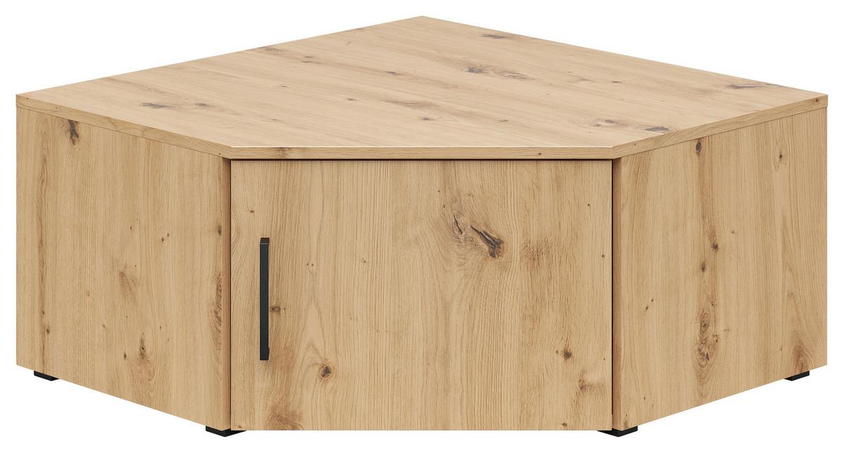 Aufsatzschrank Multistauraum Eiche Artisan - Schwarz/Eiche Artisan, Modern, Holzwerkstoff/Kunststoff (71,5/35/71,5cm) - Premium Living