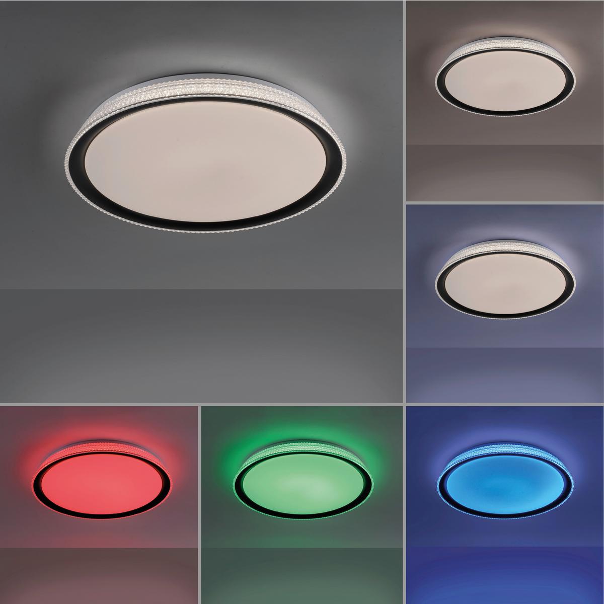 LED-Deckenleuchte Lolasmart Kari max. 40 Watt - Silberfarben/Weiß, Design, Kunststoff/Metall (51/51/9cm)