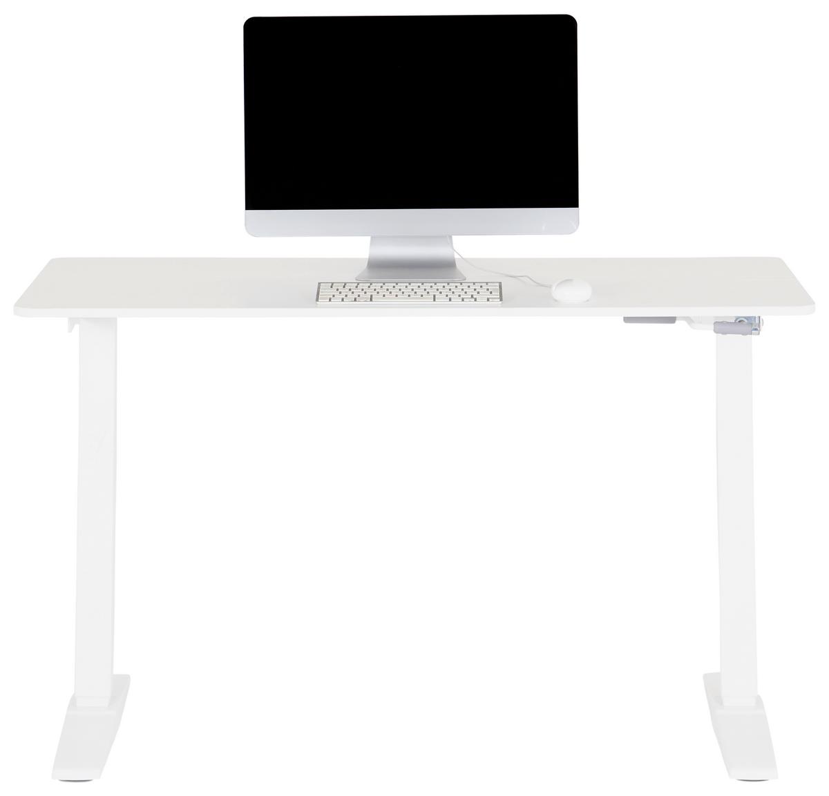 BIURKO KAMIL - biały, Modern, materiał drewnopochodny/tworzywo sztuczne (120/75-120/60cm) - MID.YOU