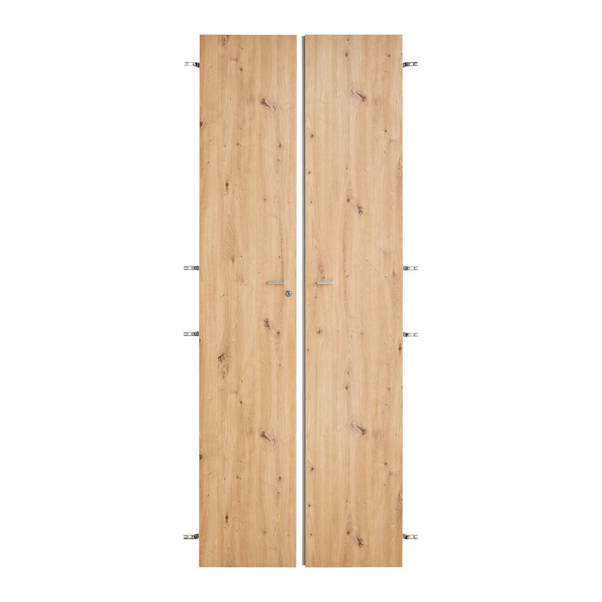 Türenset Mister Office Eiche Artisan - Schwarz/Eiche Artisan, MODERN, Holzwerkstoff/Metall (77/210/2-33cm) - Mömax