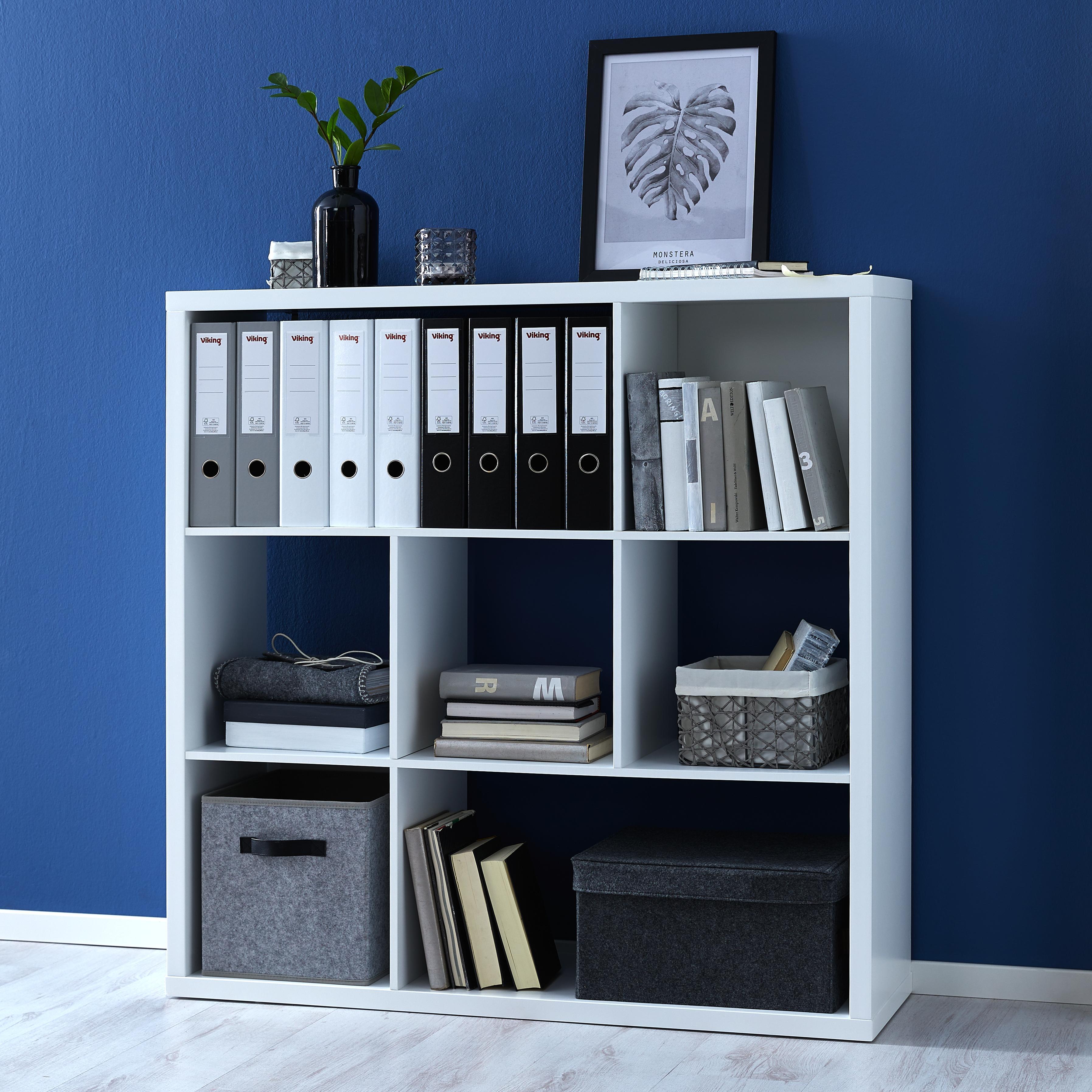 Regal in Weiß 'Basic' - Weiß, MODERN, Holz (110/110/29,5cm) - Bessagi Home