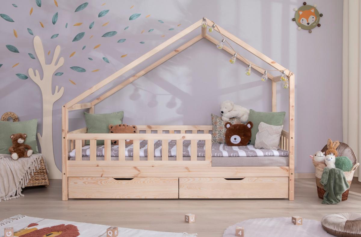 Hausbett Lou ca. 100x200 cm Holz - Naturfarben, MODERN, Holz (100/200cm) - MID.YOU