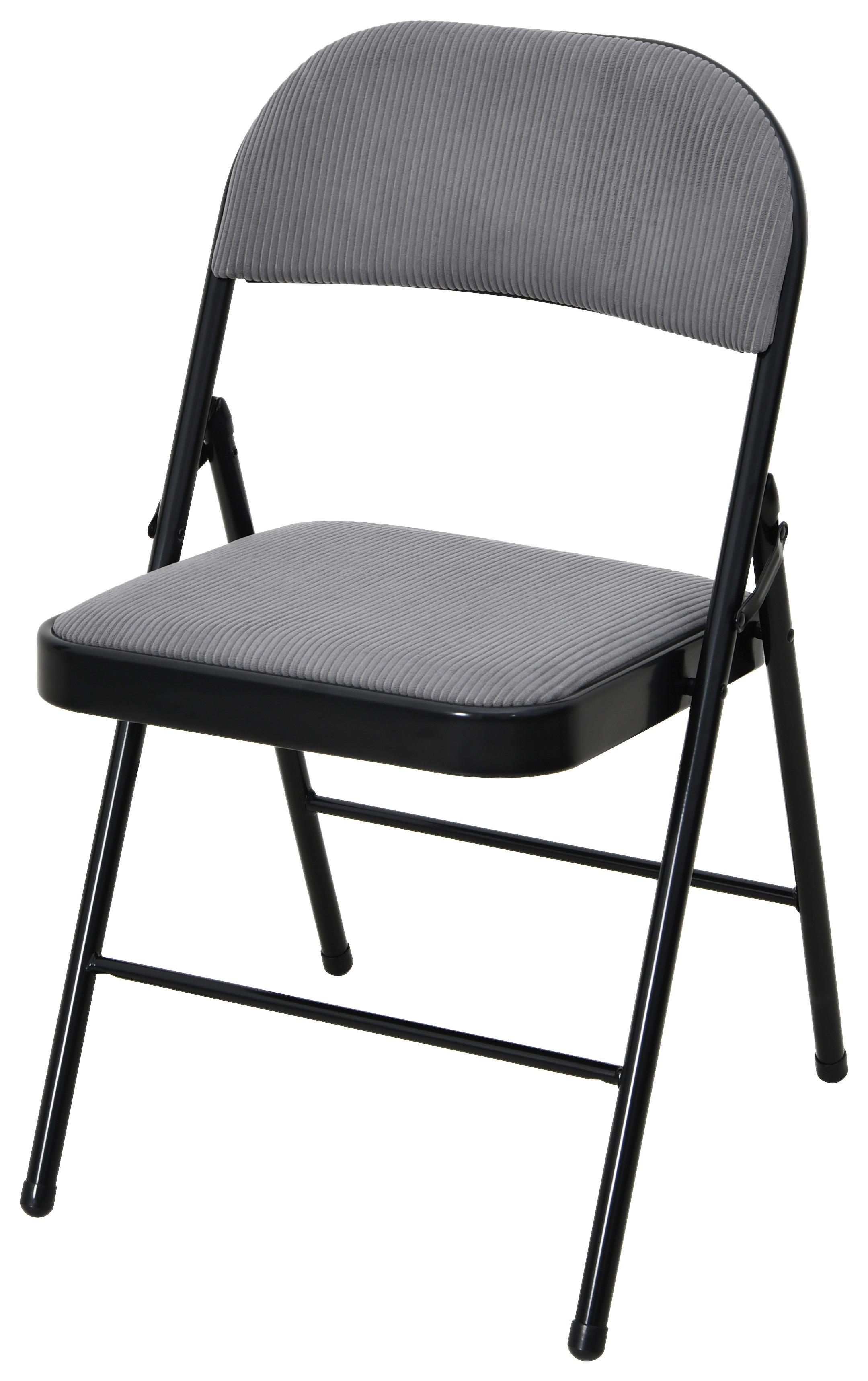 Stol Walter, Siva - siva/črna, Moderno, kovina/tekstil (46,5/79/49cm)