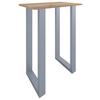 Bartisch Xona B 80x50 - Honigeiche/Silberfarben, Konventionell, Holzwerkstoff/Metall (80/50/102cm) - MID.YOU