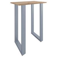 Bartisch Xona B 80x50 - Honigeiche/Silberfarben, Konventionell, Holzwerkstoff/Metall (80/50/102cm) - MID.YOU