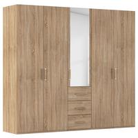 Omara S Klasičnimi Vrati Evelyn, Barva Hrasta - hrast sonoma, Design, umetna masa/steklo (251/223/60cm) - Novel