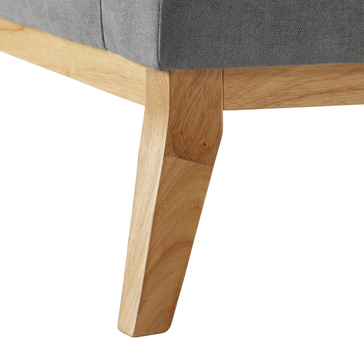 Bigsofa Mina Grau Velours - Grau, MODERN, Holz/Textil (190/78/81cm) - Bessagi Home