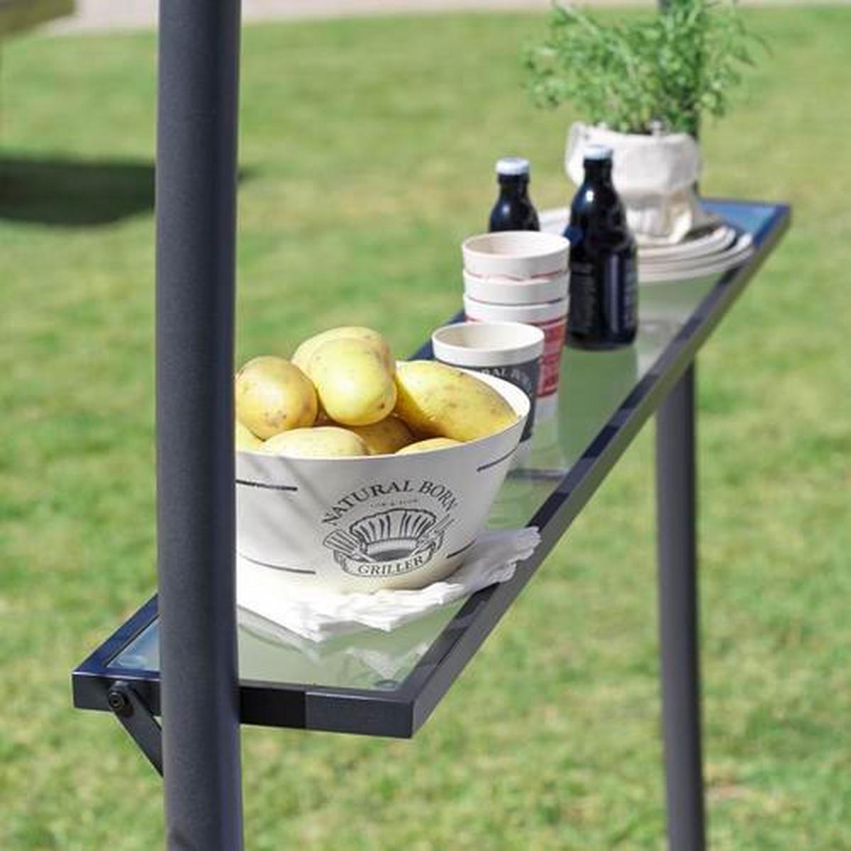 Pavillon Texas in Grau - Grau, Modern, Textil (215/238/164cm) - Modern Living