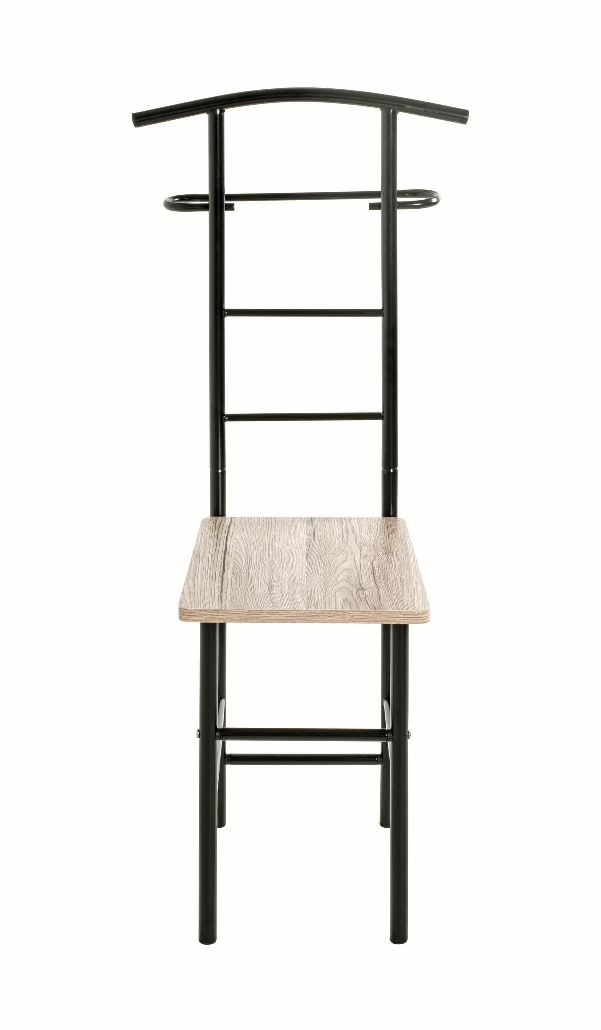 Kleiderständer in Schwarz/Eichefarben - Schwarz/Eiche San Remo, MODERN, Holzwerkstoff/Metall (46/109/46cm) - Mömax