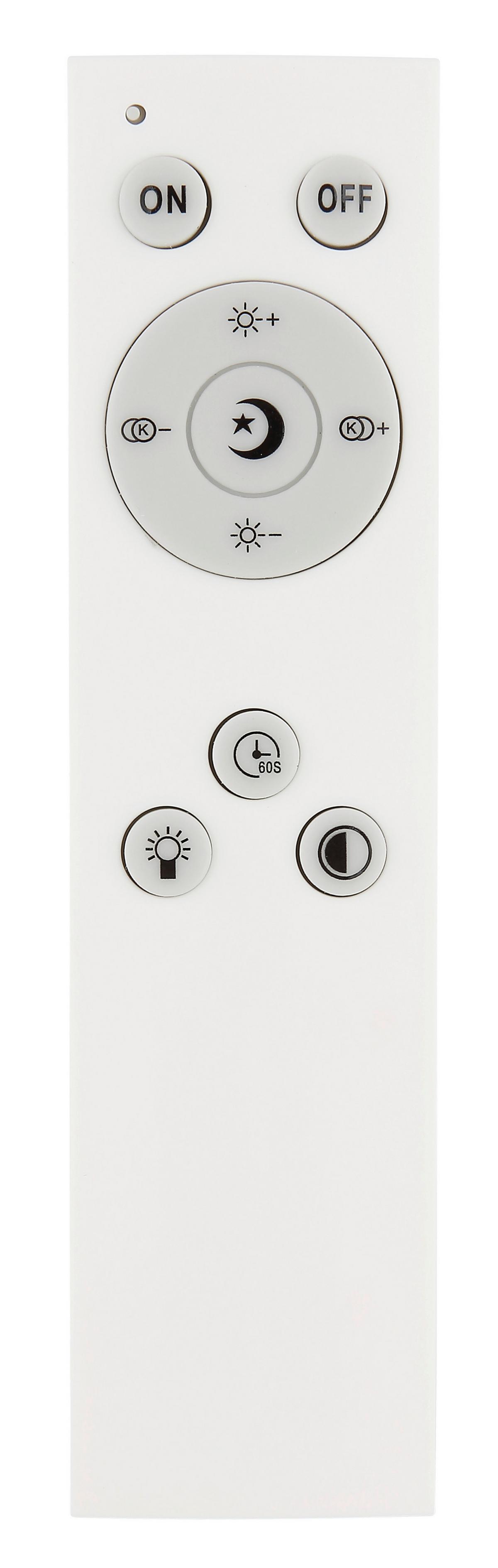 LED-DECKENLEUCHTE 48025OBSH ULLY - Weiss/Schwarz, Konventionell, Kunststoff/Metall (48,5/48,5/6,6cm) - Globo