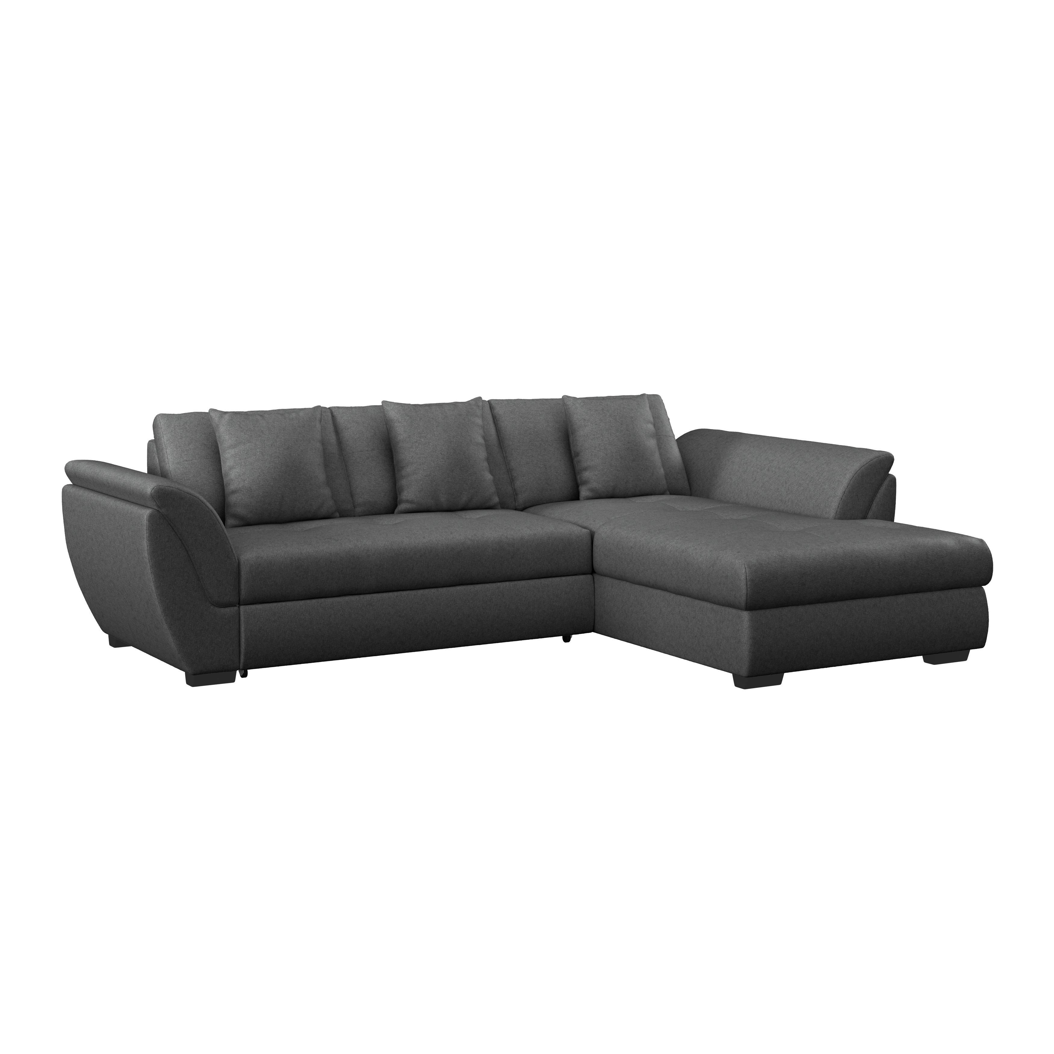 Kutna Garnitura Berisso - crna/antracit, Design, tekstil/plastika (278/187cm) - Ondega